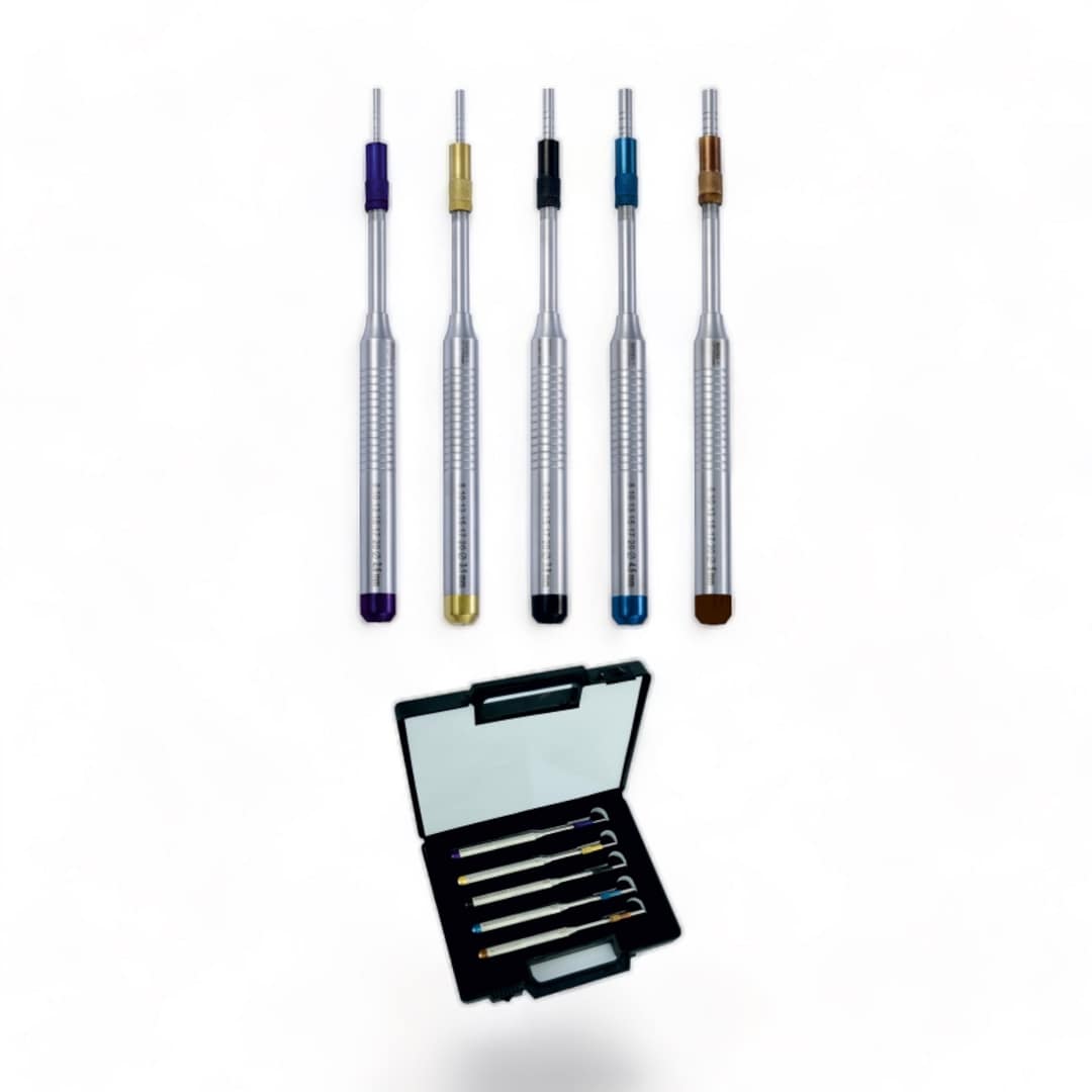 Set osteotomen (5 stuks) Ø2,6–5,0 mm (concaaf)