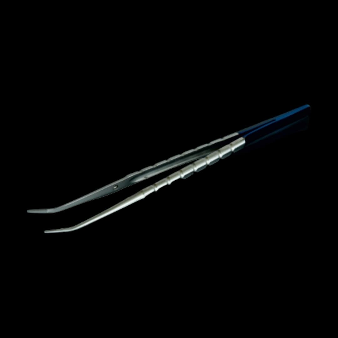 Anatomisch micro pincet gebogen 0,8 mm – 18 cm